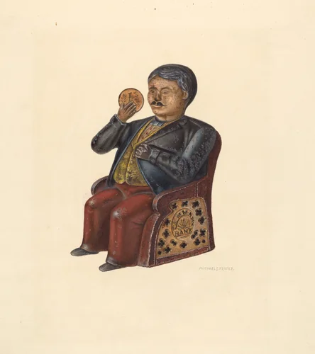 Tammany Bank by Michael France, index of american design, 1938