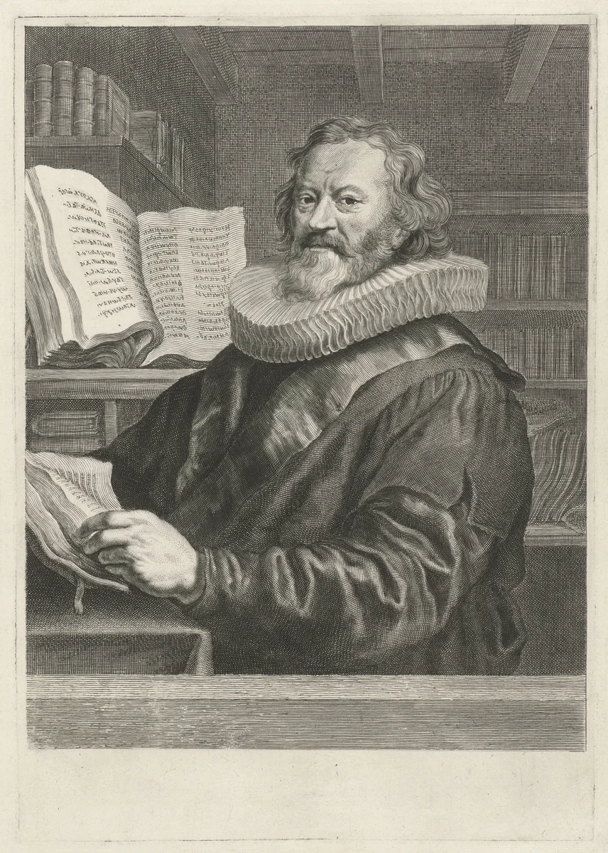 Portret van Gerardus Joannes Vossius by Theodor Matham, print, 1615-1676