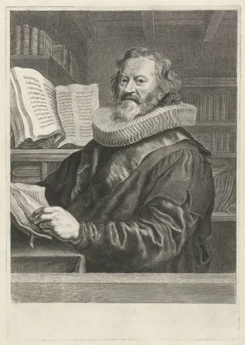 Portret van Gerardus Joannes Vossius by Theodor Matham, print, 1615-1676