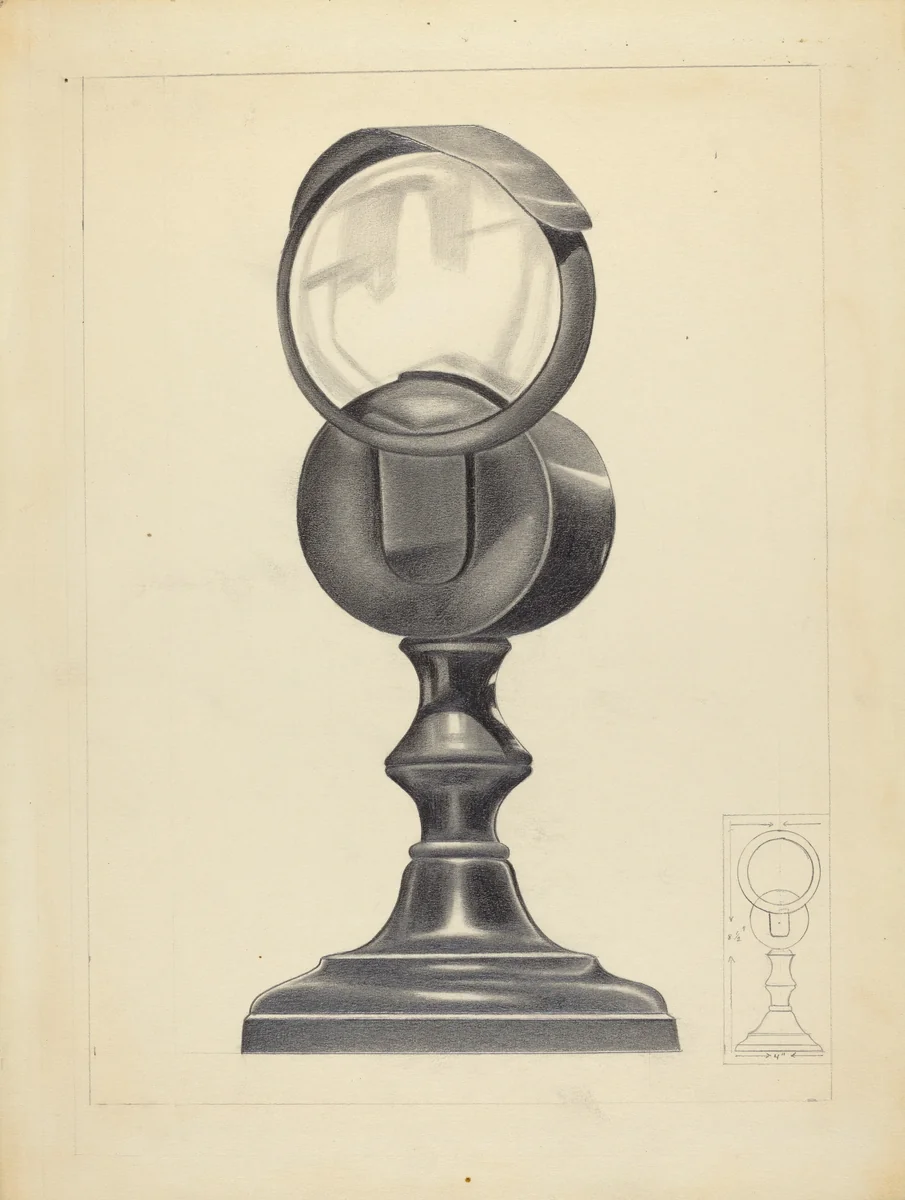 Bull's Eye Lamp by Charlotte Winter, index of american design, 1939