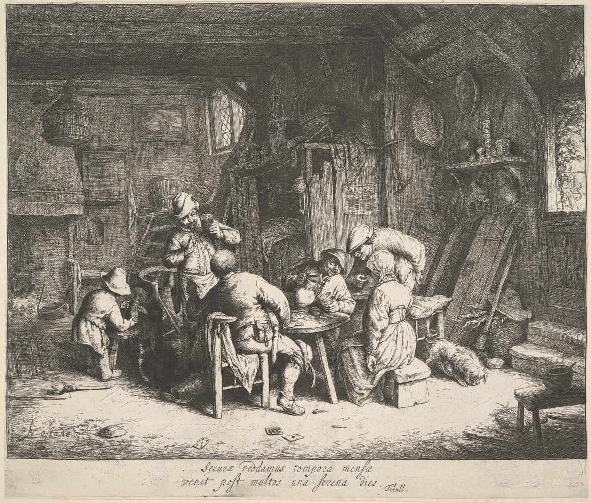 The Taste by Adriaen van Ostade, print, 1610-1685