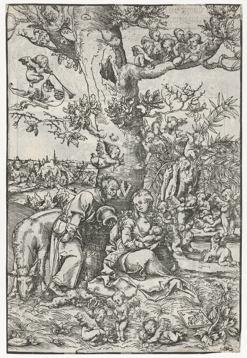 Rest on the Flight into Egypt by Unknown, print, 1509