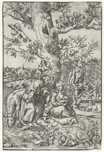 Rest on the Flight into Egypt by Unknown, print, 1509