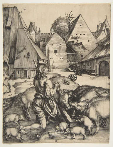 The Prodigal Son by Albrecht Dürer, print, 1491-1501