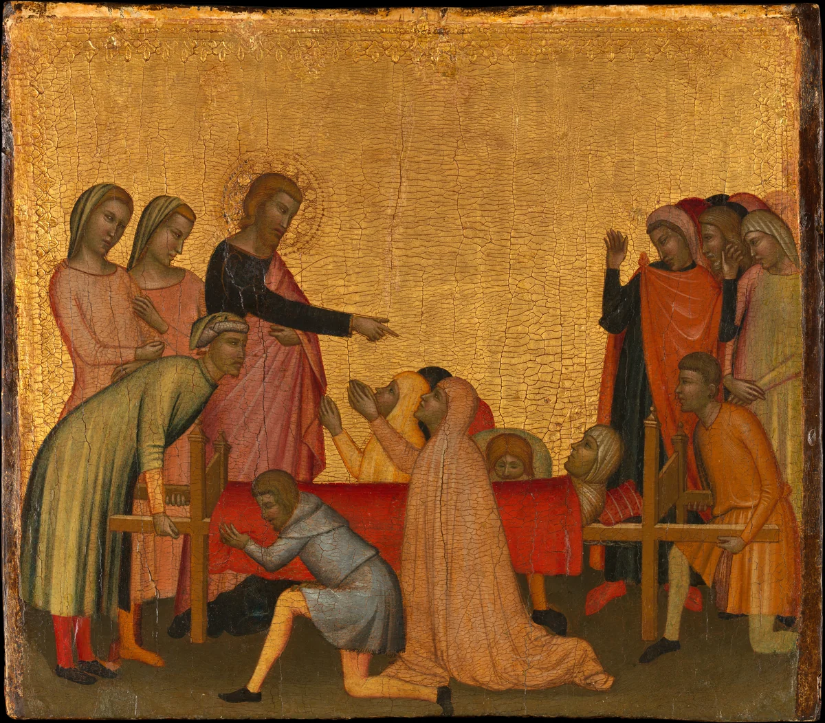 Saint John the Evangelist Raises Satheus to Life by Francescuccio Ghissi, painting, 1365-1374
