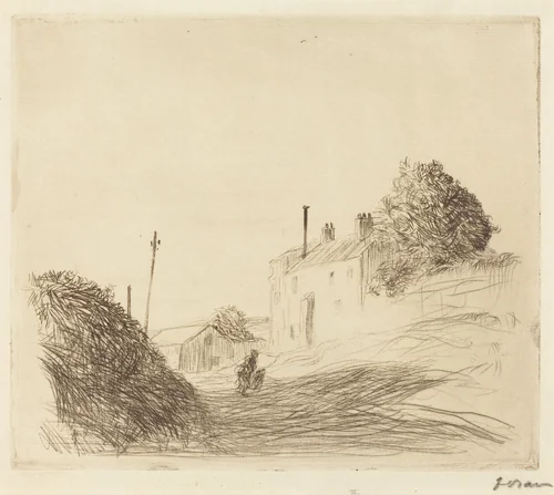La route de Rocquencourt (The Road to Rocquencourt) by Jean-Louis Forain, print, 1909