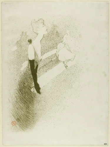 Yvette Guilbert by Henri de Toulouse-Lautrec, print, 1894