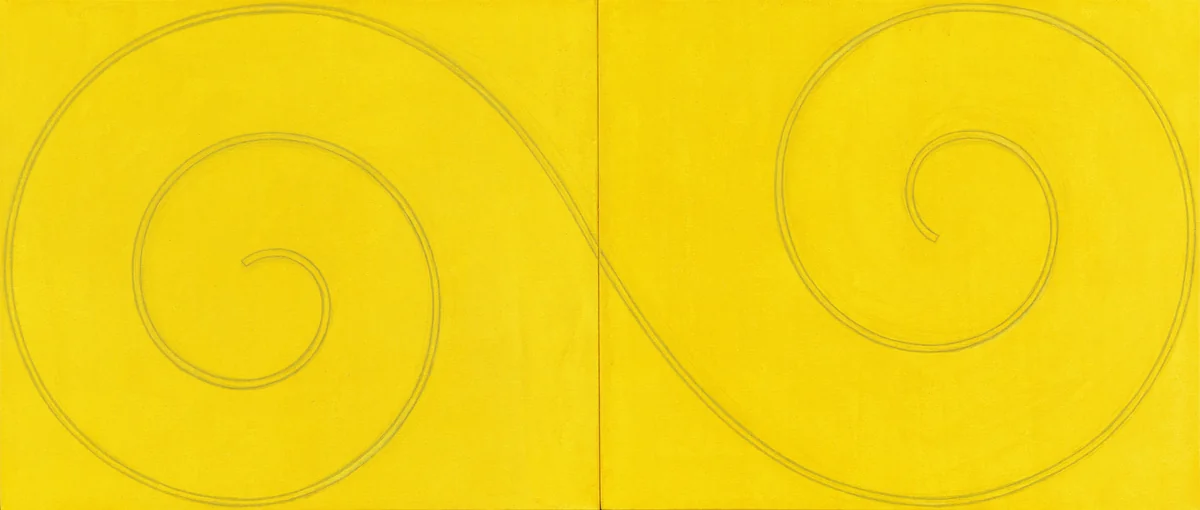 Curled Figure XVIII (study) by Robert Mangold, painting, 2002