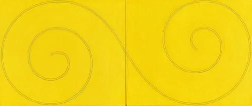 Curled Figure XVIII (study) by Robert Mangold, painting, 2002