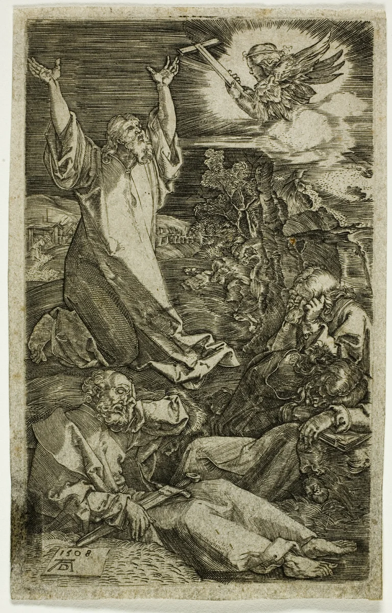 Agony in the Garden, from the Engraved Passion by Albrecht Dürer, print, 1508