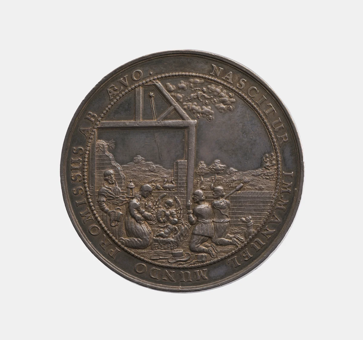 Adoration of Shepherds / Circumcision of Christ by Johann Buchheim, metalwork, 1655-1665