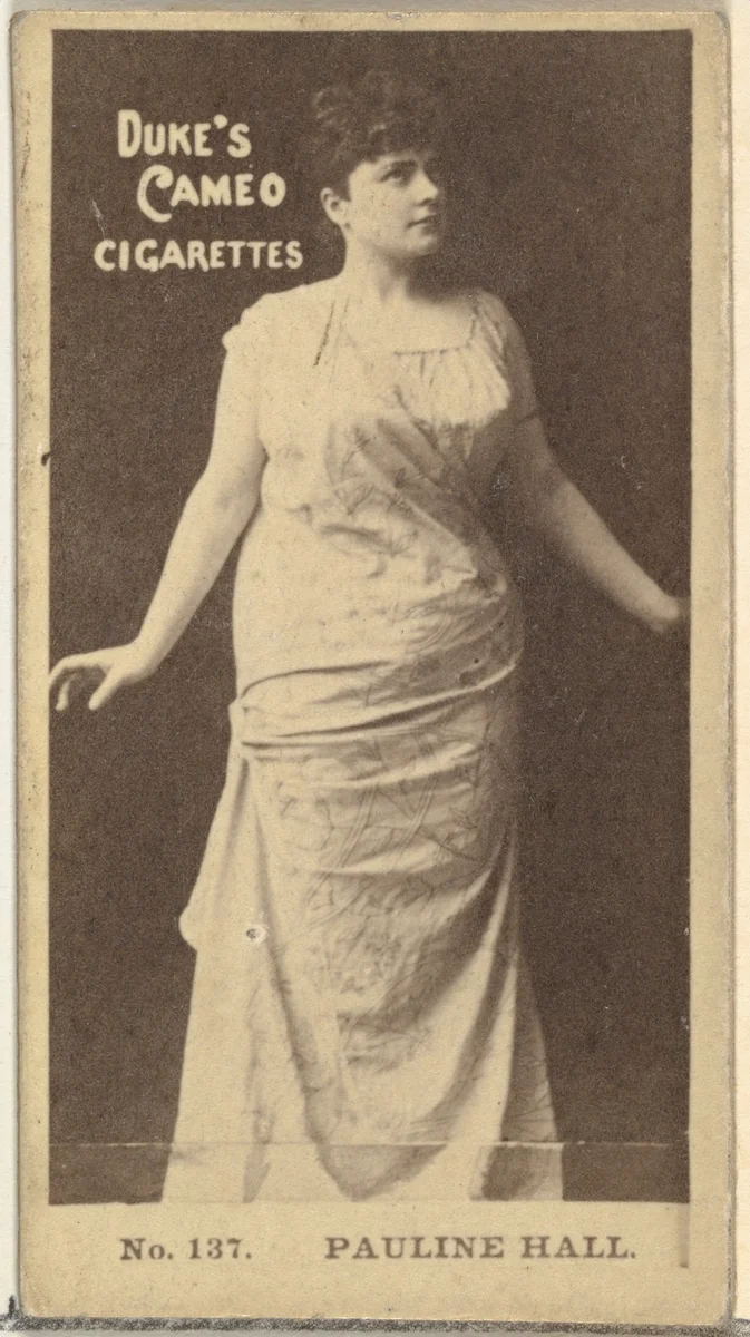 Card Number 137, Pauline Hall, from the Actors and Actresses series (N145-4) issued by Duke Sons & Co. to promote Cameo Cigarettes by W. Duke, Sons & Co., photograph, 1880-1889