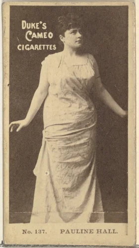 Card Number 137, Pauline Hall, from the Actors and Actresses series (N145-4) issued by Duke Sons & Co. to promote Cameo Cigarettes by W. Duke, Sons & Co., photograph, 1880-1889