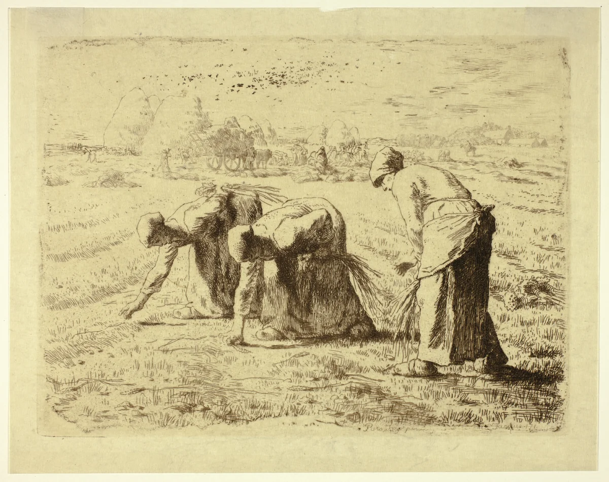 The Gleaners by Jean-François Millet, print, 1855-1856