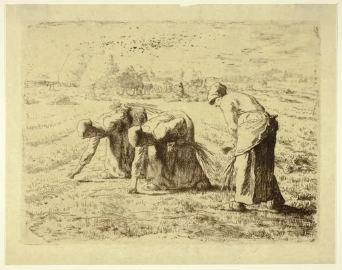 The Gleaners by Jean-François Millet, print, 1855-1856