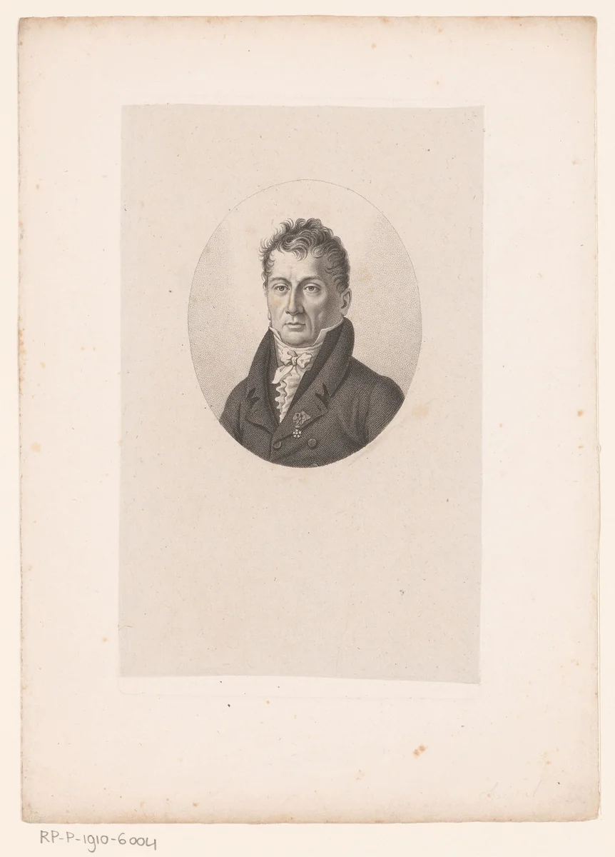 Portret van markies Bernard-François de Chauvelin by Ambroise Tardieu, print, 1820-1821