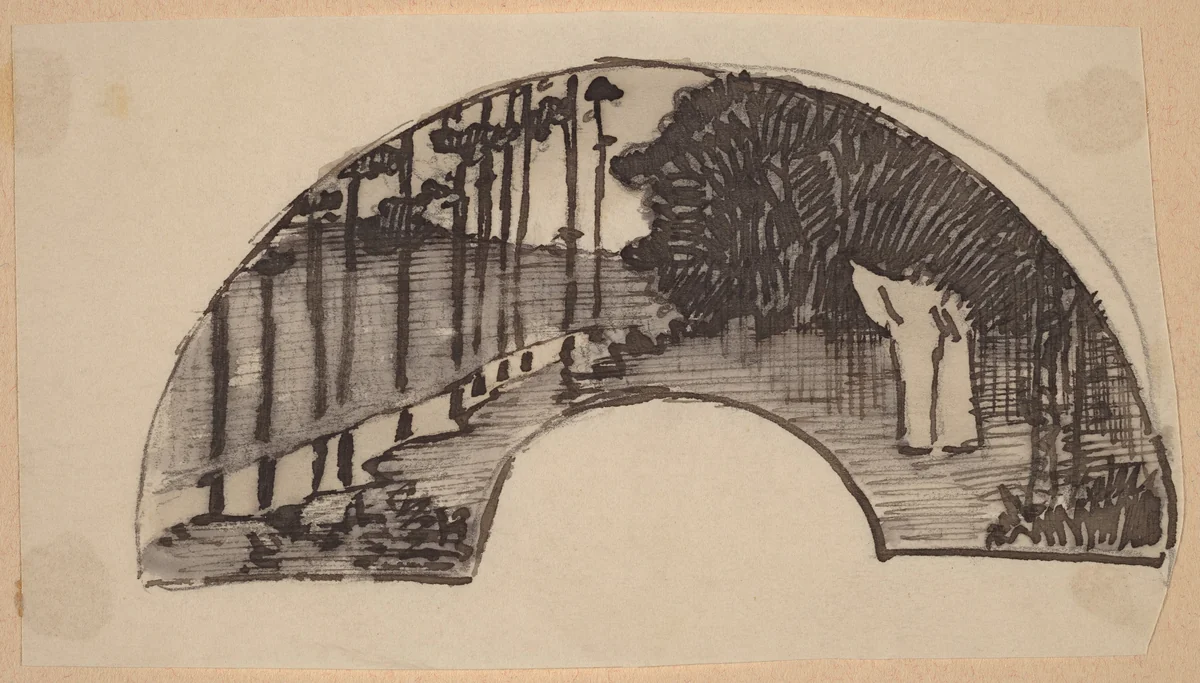 Study for an Archway by Charles Sprague Pearce, drawing, 1890-1897