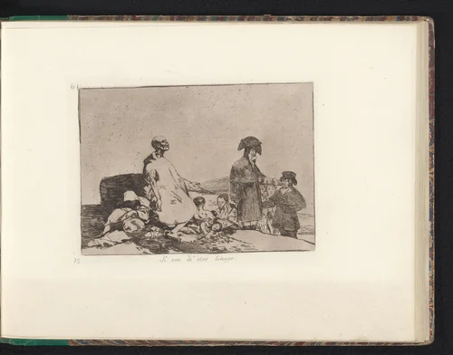 Rijk geklede figuren bij gewonden en doden by Francisco de Goya, book, 1810-1820