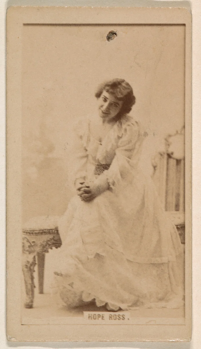 Hope Ross, from the Actresses series (N245) issued by Kinney Brothers to promote Sweet Caporal Cigarettes by Kinney Brothers Tobacco Company, photograph, 1890