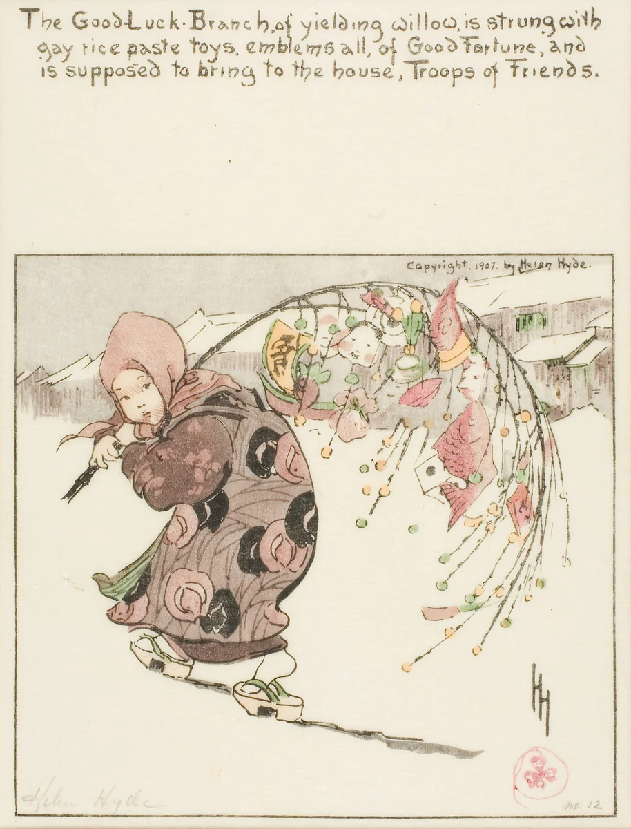 The Good-Luck Branch by Helen Hyde, print, 1907