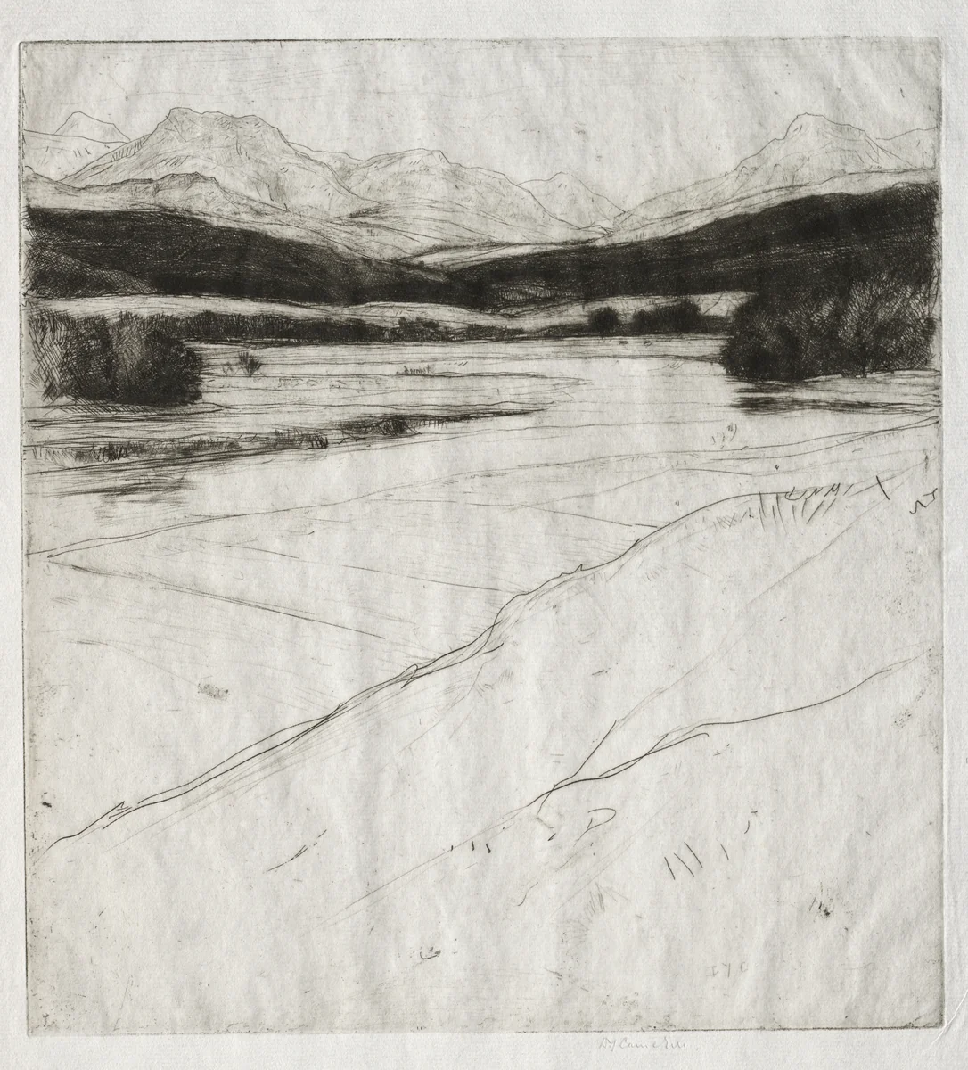 Hills of Tulloch by David Young Cameron, print, 1915