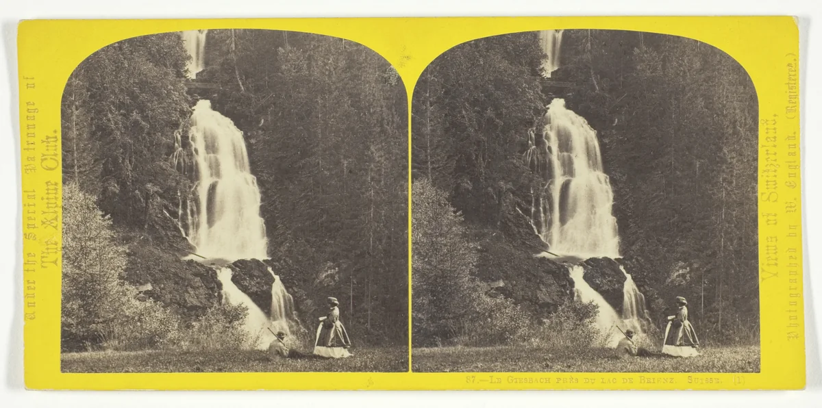 La Giesbach Pres du Lac de Brienz. Suisse, from the series "Views of Switzerland" by William England, photograph, 1850-1865