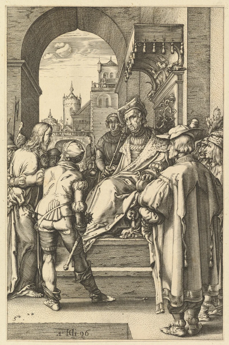 Christ before Pilate, from "The Passion of Christ" by Hendrick Goltzius, print, 1596