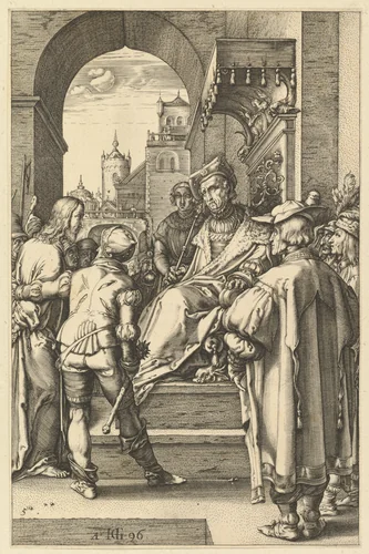 Christ before Pilate, from "The Passion of Christ" by Hendrick Goltzius, print, 1596