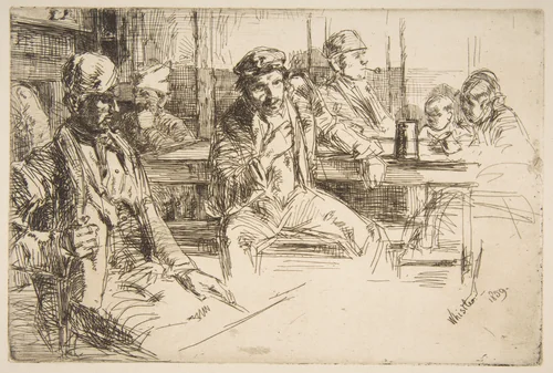 Longshore Men by James McNeill Whistler, print, 1859