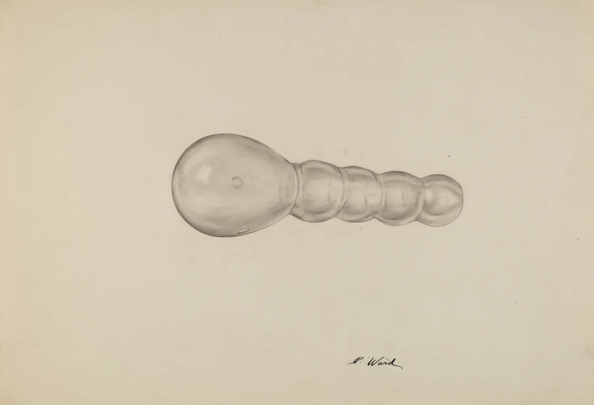 Glass Darning Ball by Paul Ward, index of american design, 1941