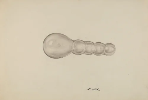 Glass Darning Ball by Paul Ward, index of american design, 1941