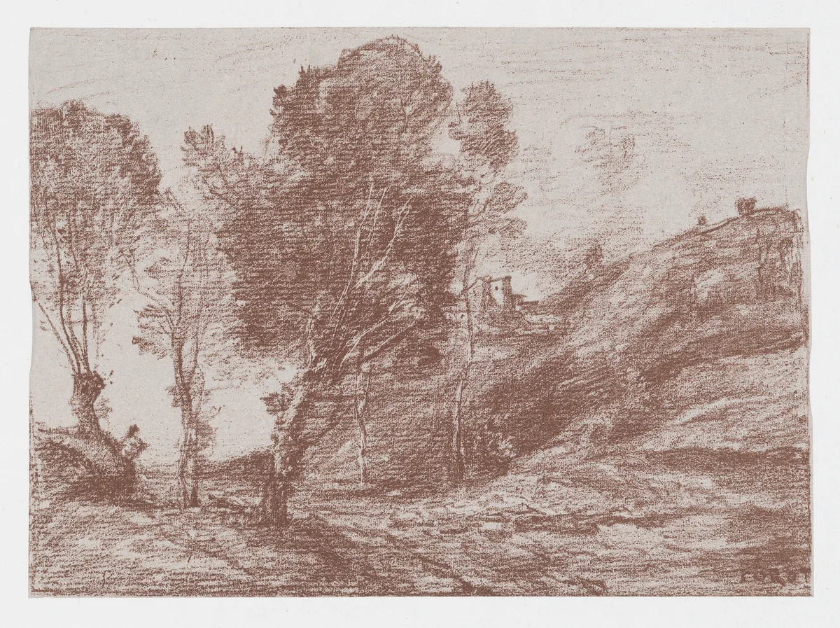 Souvenir of Italy by Camille Corot, print, 1871
