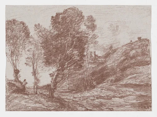 Souvenir of Italy by Camille Corot, print, 1871