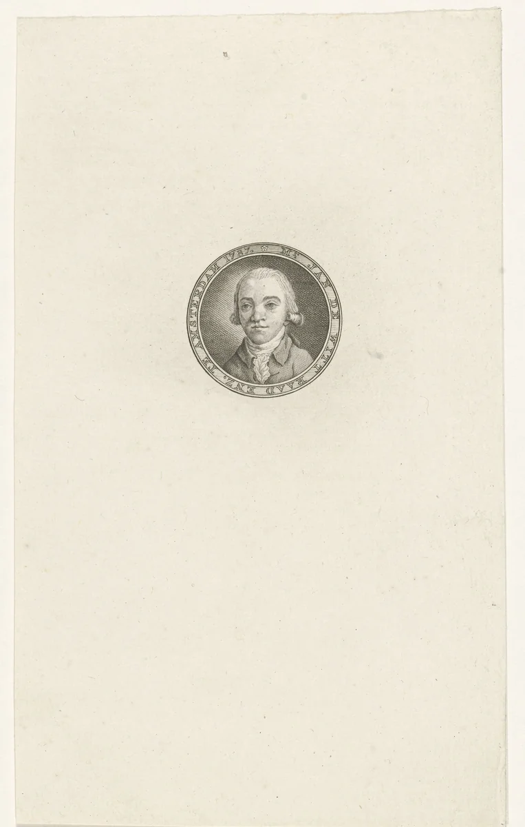 Portret van Jan de Witt by Abraham Jacobsz. Hulk, print, 1787