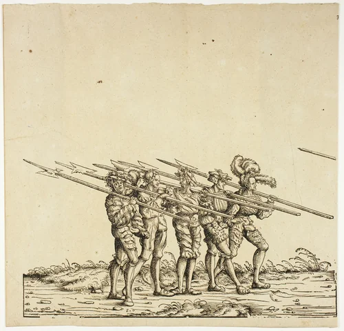 Halberdiers, from the Triumphal Procession of Maximilian by Hans Burgkmair, print, 1493-1531