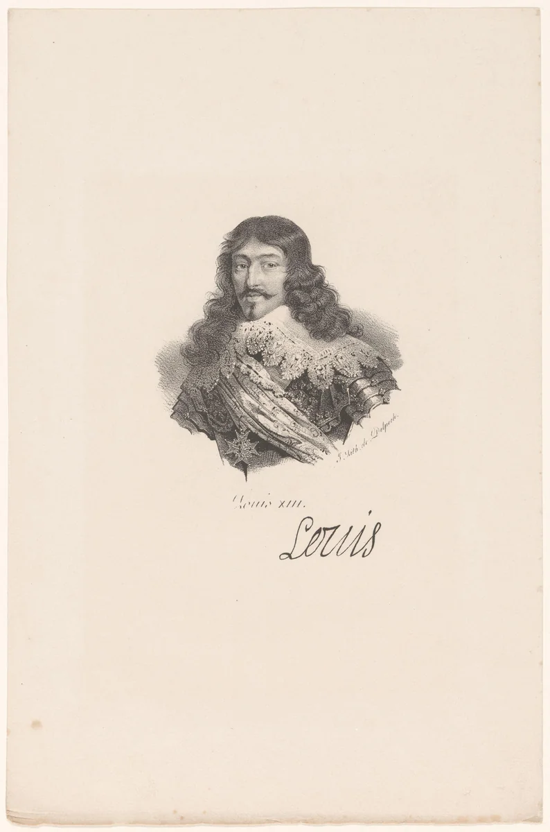 Portret van Lodewijk XIII van Frankrijk by anonymous, print, 1818-1842