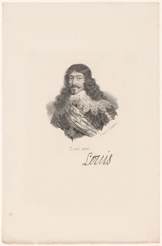Portret van Lodewijk XIII van Frankrijk by anonymous, print, 1818-1842