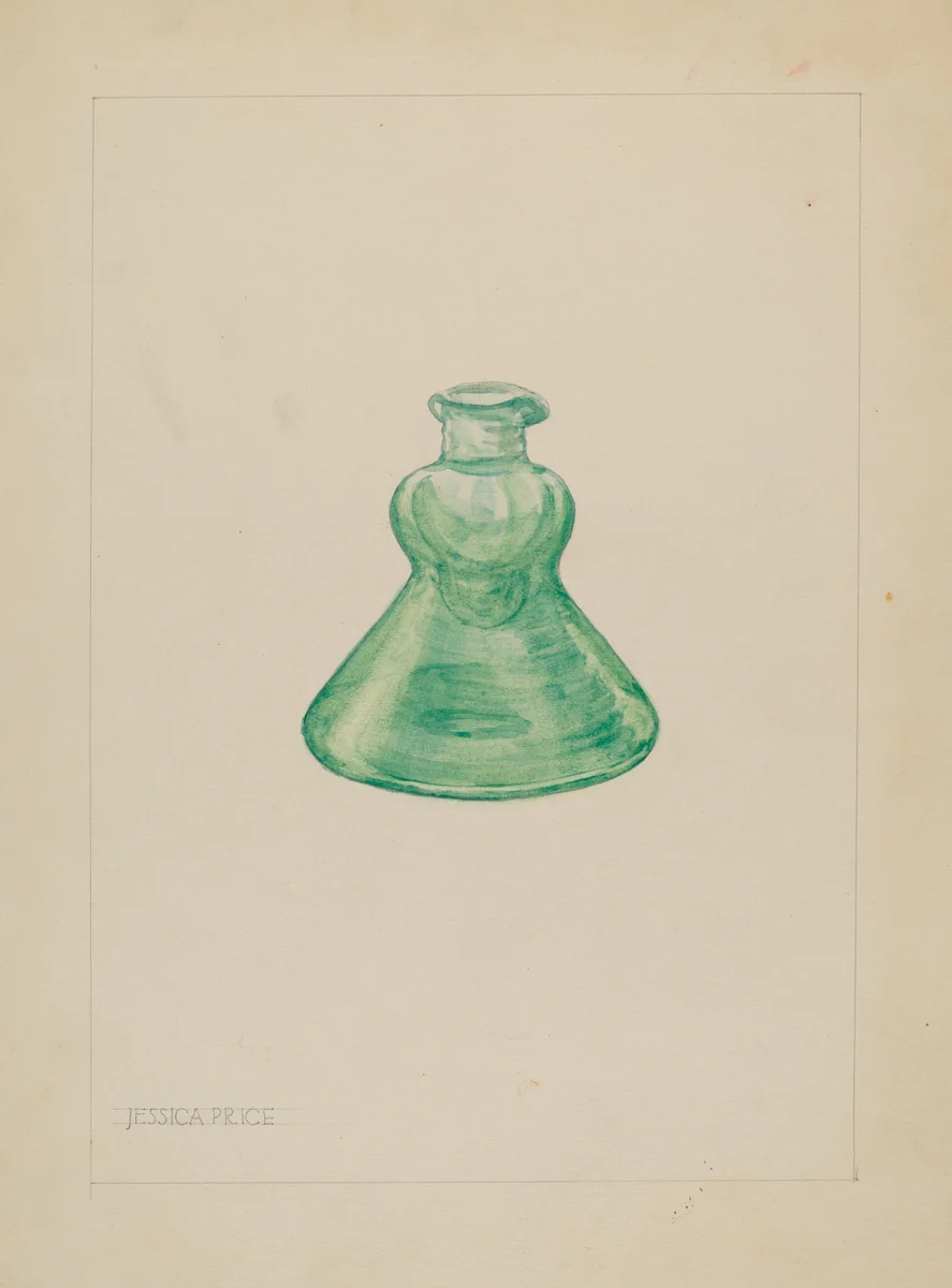 Bottle by Jessica Price, index of american design, 1935-1942