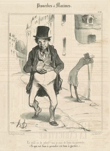 En voila un de jobard! ... by Honoré Daumier, print, 1840