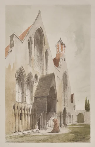 Picturesque Architecture in Paris, Ghent, Antwerp, Rouen: Hospice des Vieillards, Ghent, Belgium by Thomas Shotter Boys, other, 1839