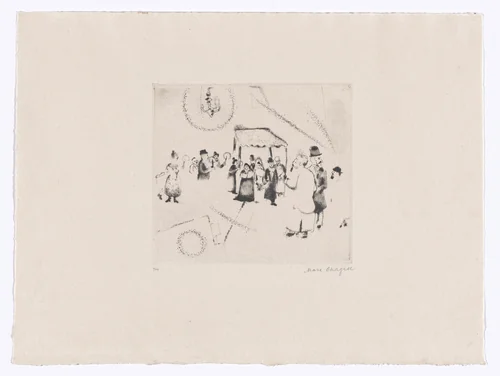 The Wedding (Hochzeit) from My Life (Mein Leben) by Marc Chagall, illustrated book, 1922