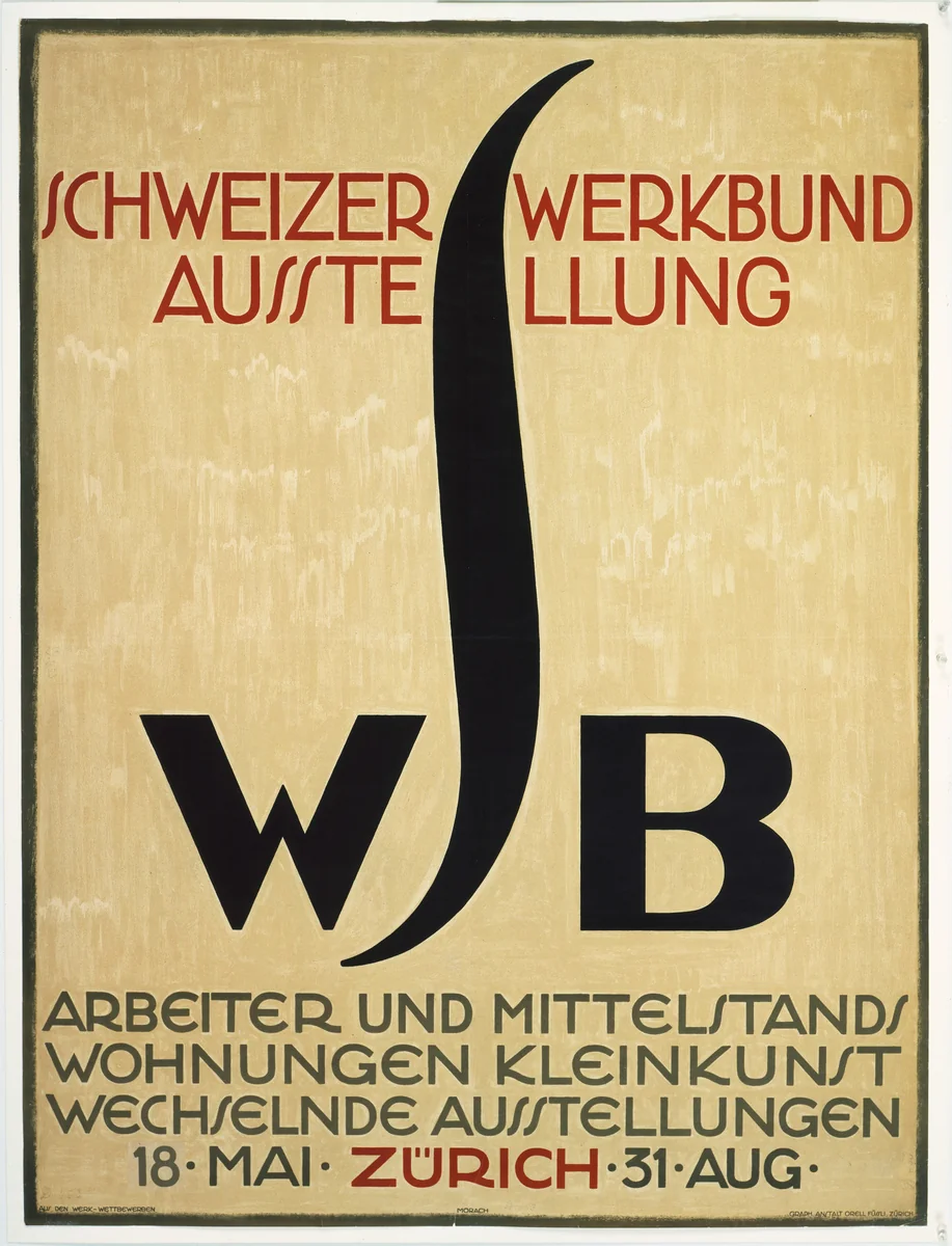 Schweizer Werkbund Ausstellung by Otto Morach, design, 1918