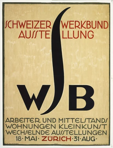 Schweizer Werkbund Ausstellung by Otto Morach, design, 1918