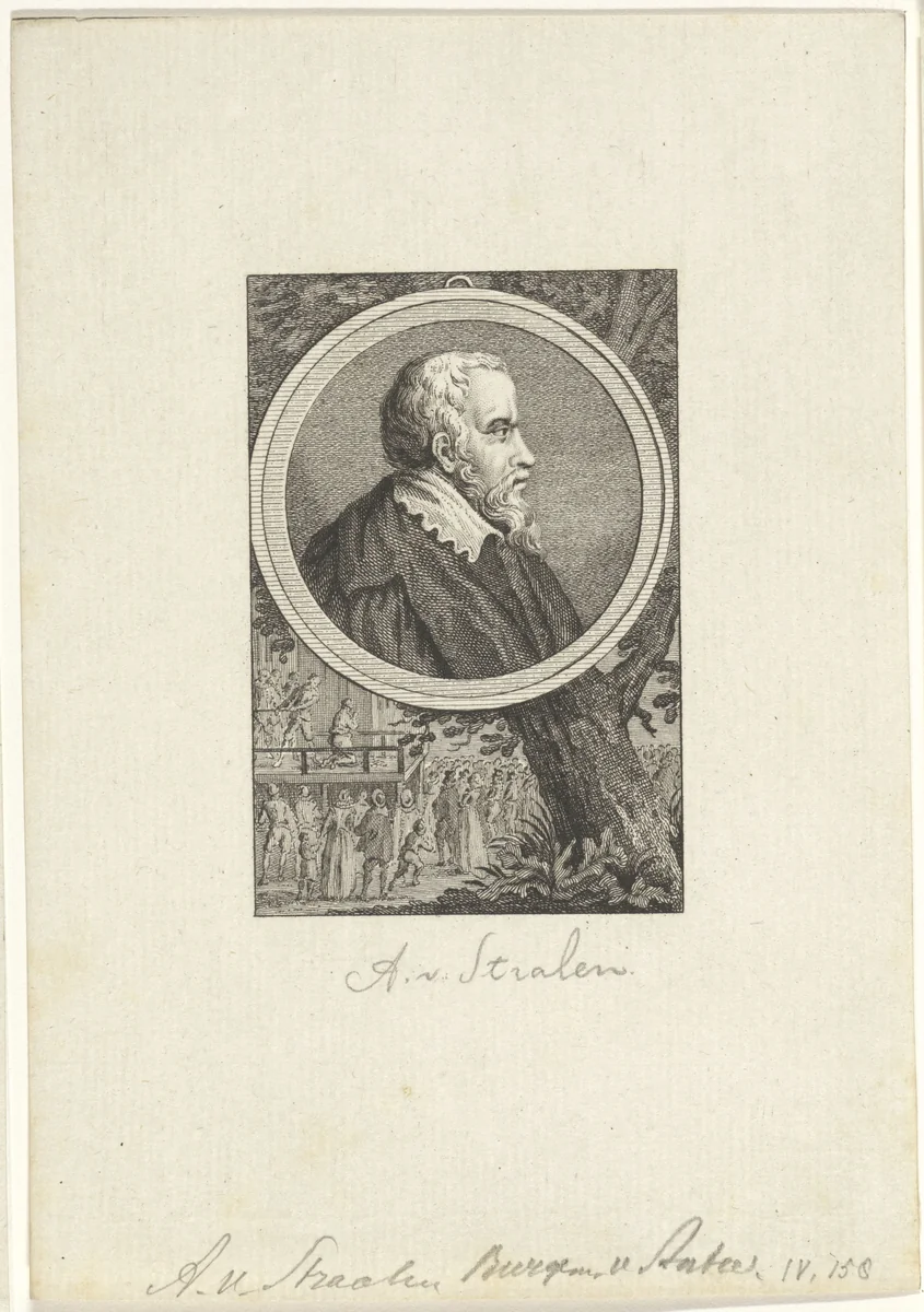 Portret van Antoon van Straalen by Reinier Vinkeles, print, 1783-1795