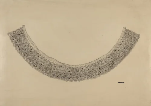 Embroidered Linen Collar by Edith Miller, index of american design, 1937
