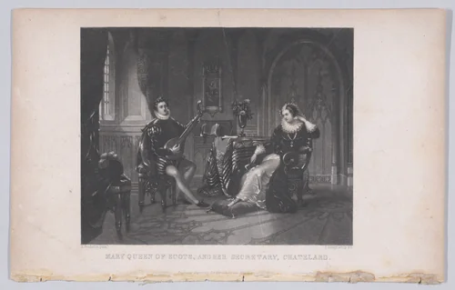 Mary, Queen of Scots, and her secretary, Chatelard (frontispiece, from "The Columbian Lady's and Gentleman's Magazine," volume 5) by Thomas Doney, print, 1846