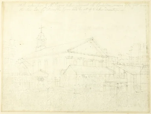 Study for Covent Garden Market, Westminster Election, from Microcosm of London by Augustus Charles Pugin
Thomas Rowlandson, drawing, 1807-1808