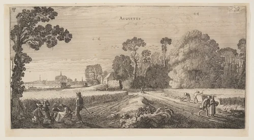 August, from The Twelve Months of the Year by Jan van de Velde II, print, 1616