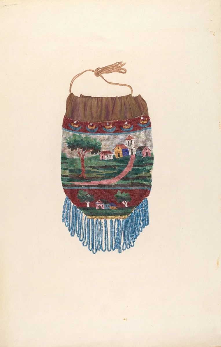Beaded Bag by Lucille Lacoursiere, index of american design, 1939