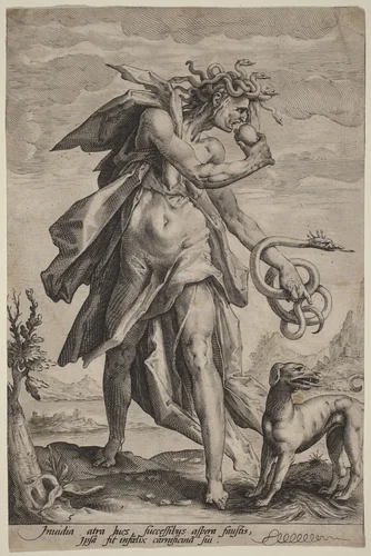 Envy by Jacob Matham, print, 1571-1631